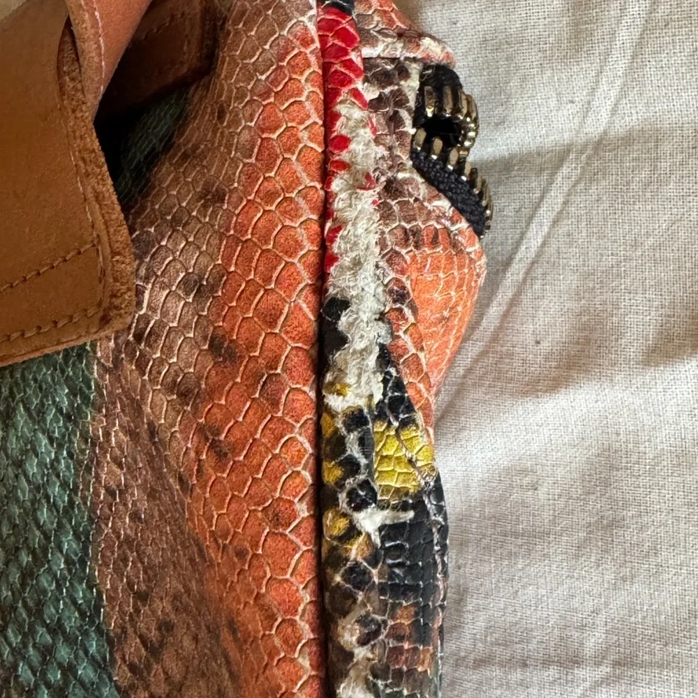 Clare V Snakeskin Fanny Pack with Leather Buckle Strap - Picture 5 of 8